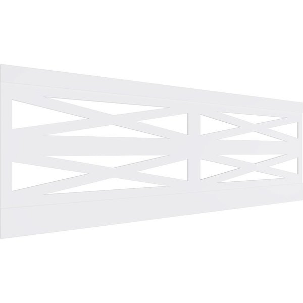 Ekena Millwork 32"H x 94 1/2"W Farmhouse Fence PVC Wainscot Paneling Kit WPK32X94FHF